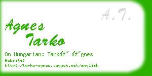 agnes tarko business card